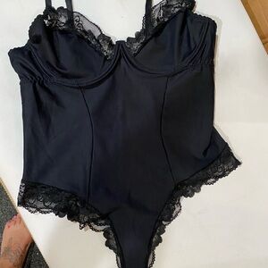 Elegant Black Lace Bodysuit